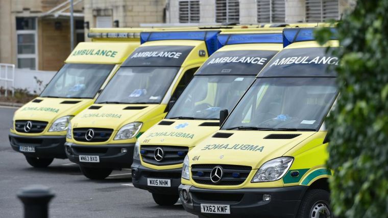 “We need to reduce demand on emergency services, which are currently stretched to their limit..."
(Photo of ambulances outside the hospital)