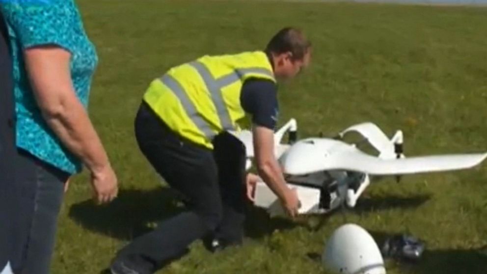 Receiving medication via drone