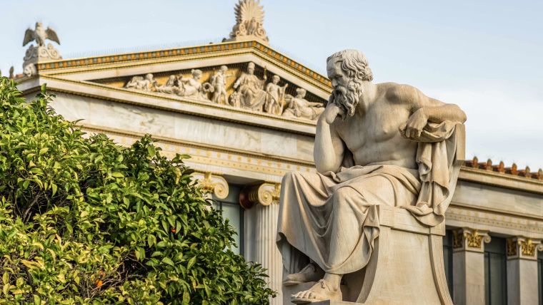 statue of philosopher Socrates