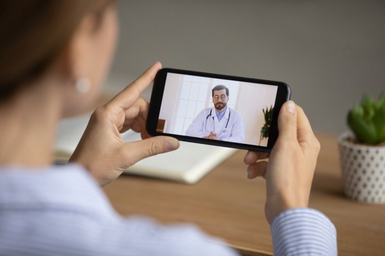 Photo of a Remote consultation with a doctor using a video phone