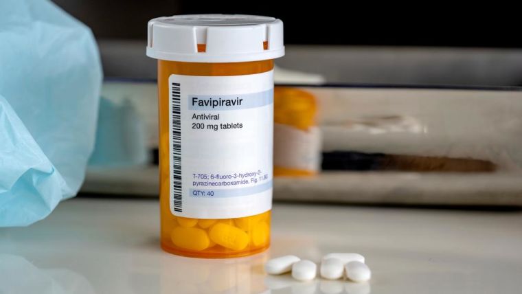 A bottle of pills - favipiravir