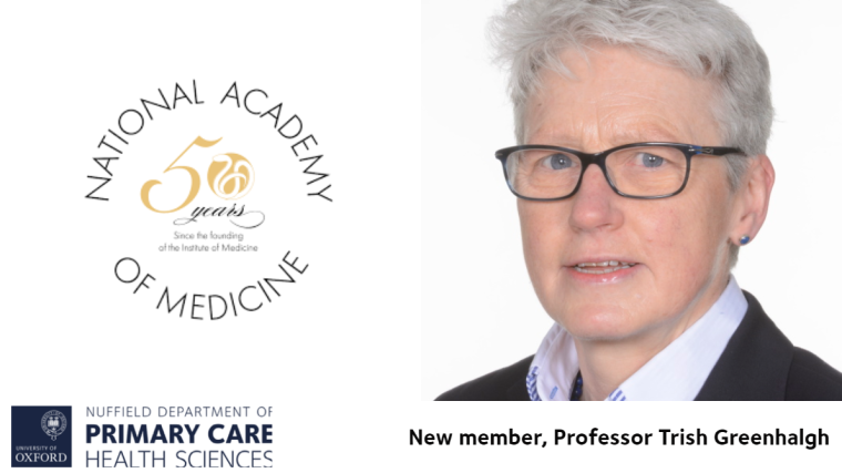 Prof Trish Greenhalgh elected as new member of the National Academy of Medicine
