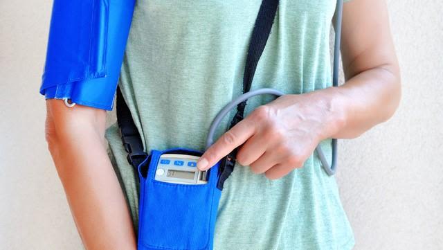 An ambulatory blood pressure monitor